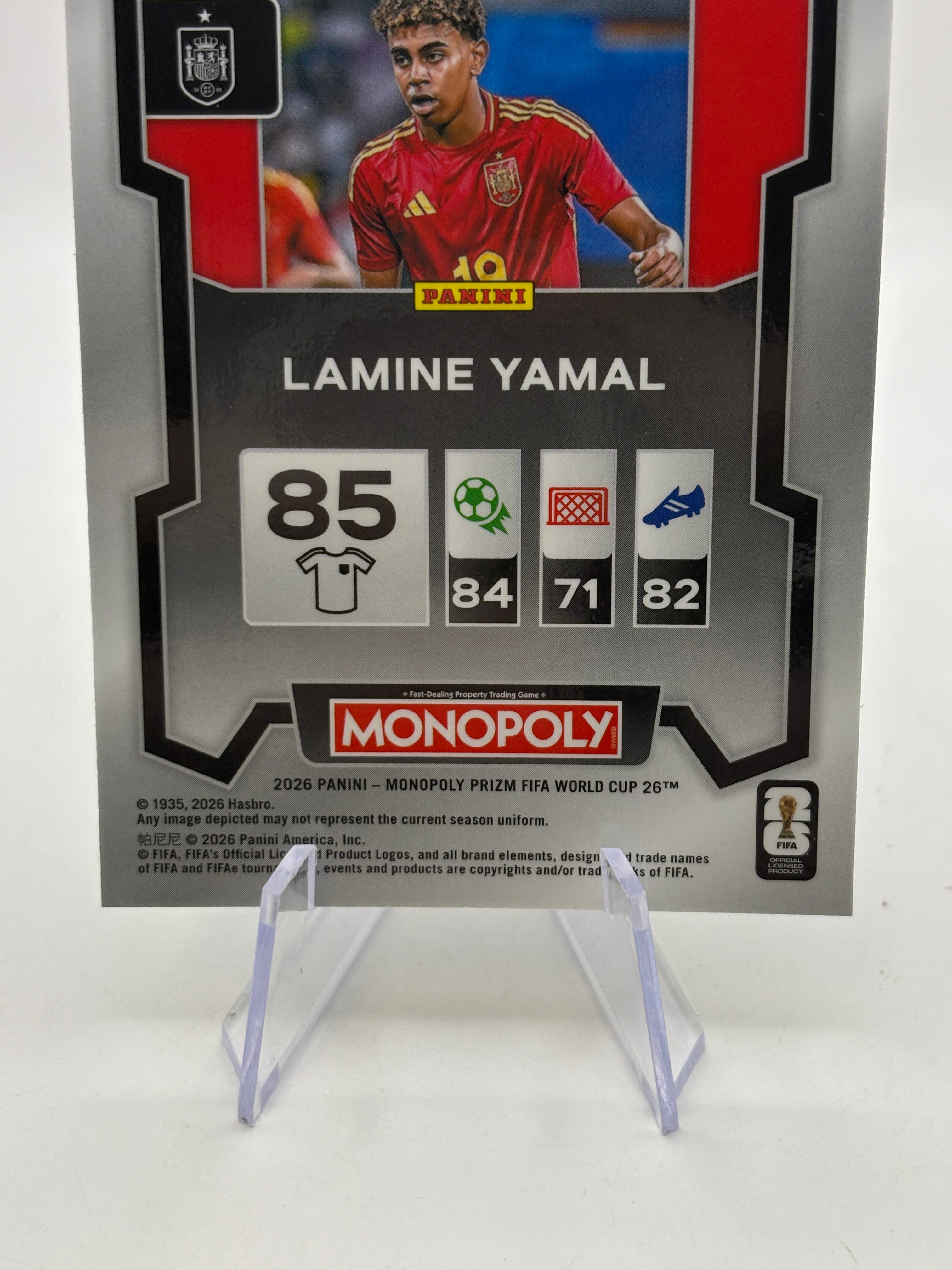 Lamine Yamal GREEN Wave, 2026 Panini Prizm Monopoly World Cup #41 Spain
